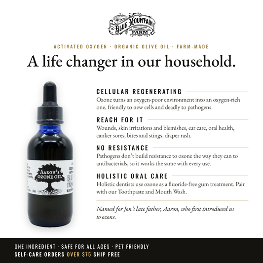 Aaron's Ozone Oil infographic: A life changer in our household