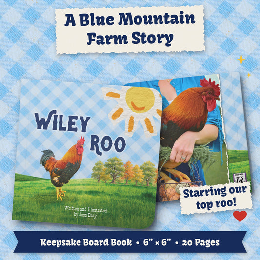 Wiley Roo keepsake board book, front and back covers