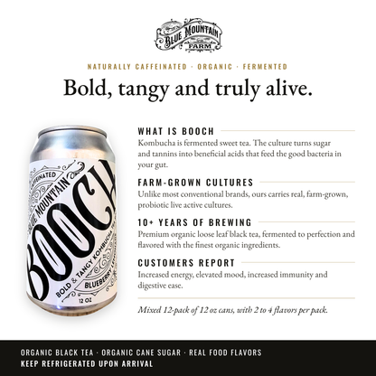 Blue Mountain BOOCH infographic: Bold, tangy and truly alive