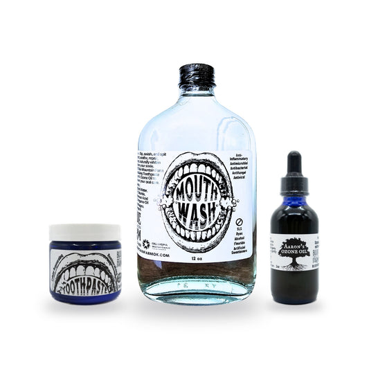 Holistic Oral Care Bundle: Remineralizing Toothpaste, Mouth Wash and Aaron's Ozone Oil