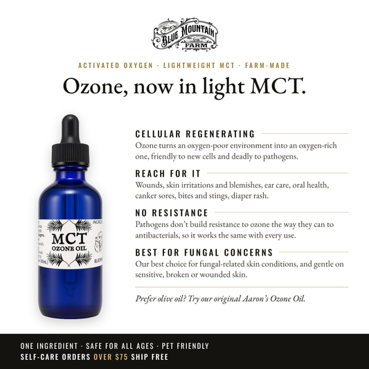 MCT Ozone Oil infographic: Ozone, now in light MCT