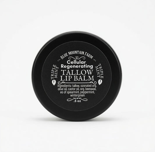Cellular Regenerating Ozonated Tallow Lip Balm - Triple Mint