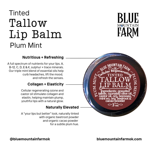 NEW Cellular Regenerating Tinted Tallow Lip Balm - Plum Mint