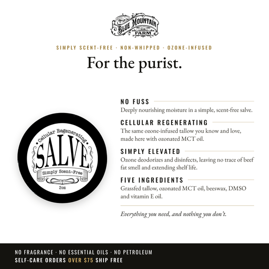Scent-Free Salve infographic: For the purist