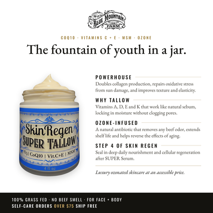 SUPER Tallow Cream infographic: The fountain of youth in a jar